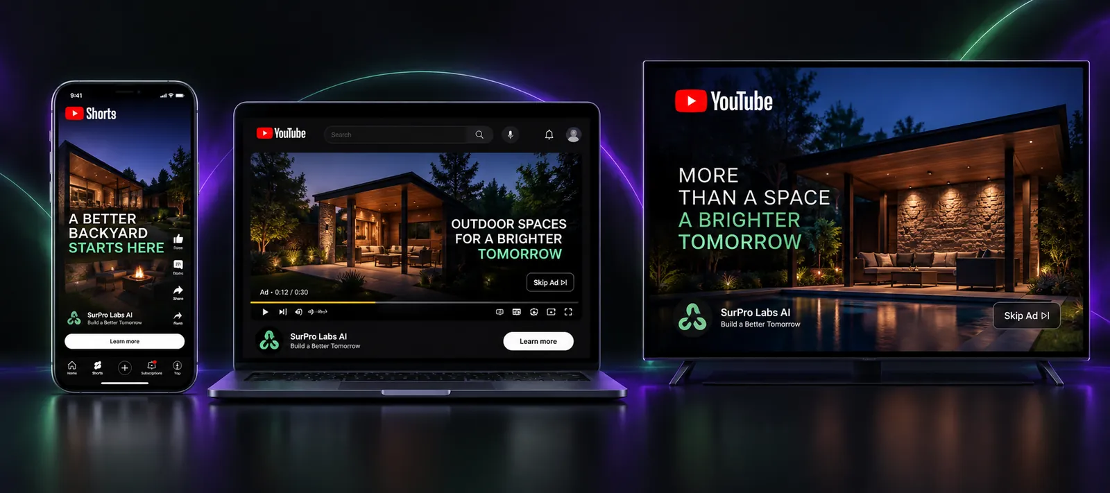 HVAC YouTube ad formats: in-stream, in-feed and Shorts placements