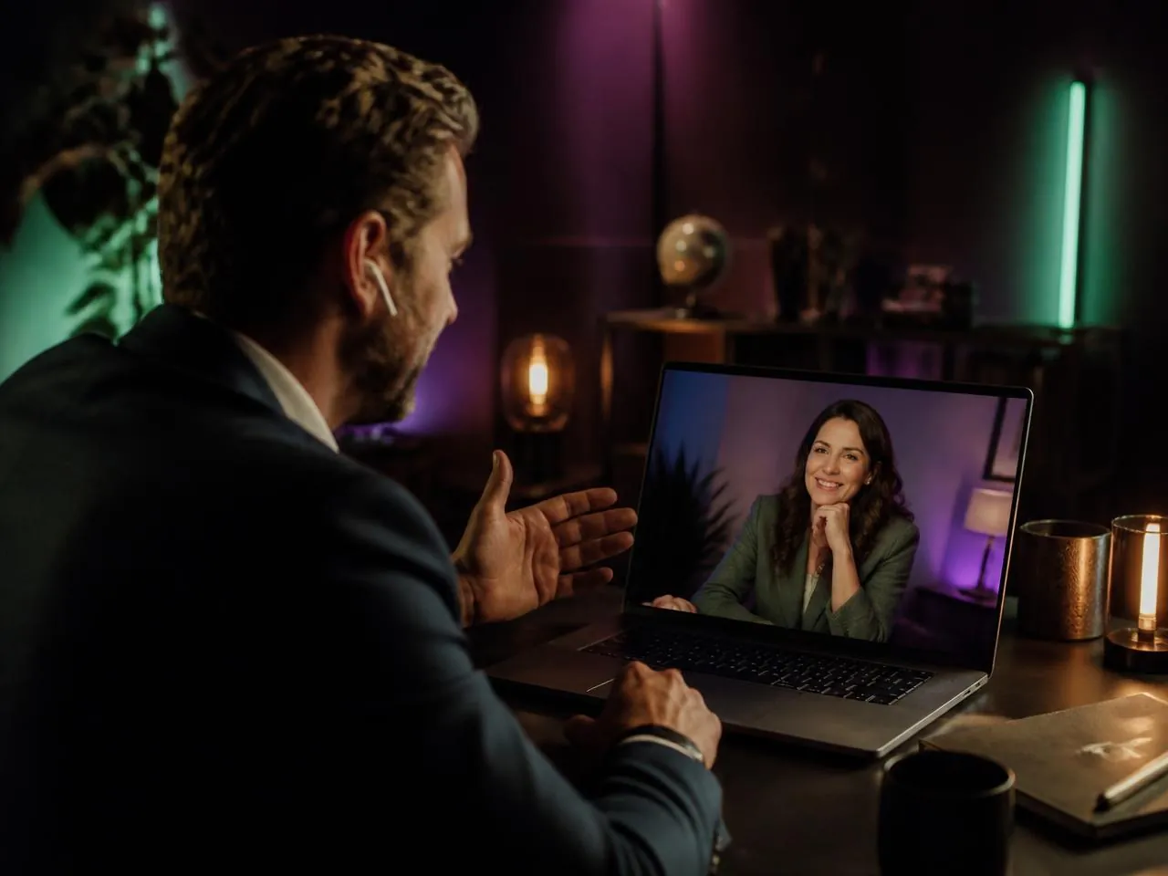 HVAC business owner on a discovery call with a SurPro Labs growth strategist